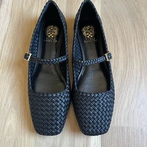Vince Camuto Women's Black Woven Flats